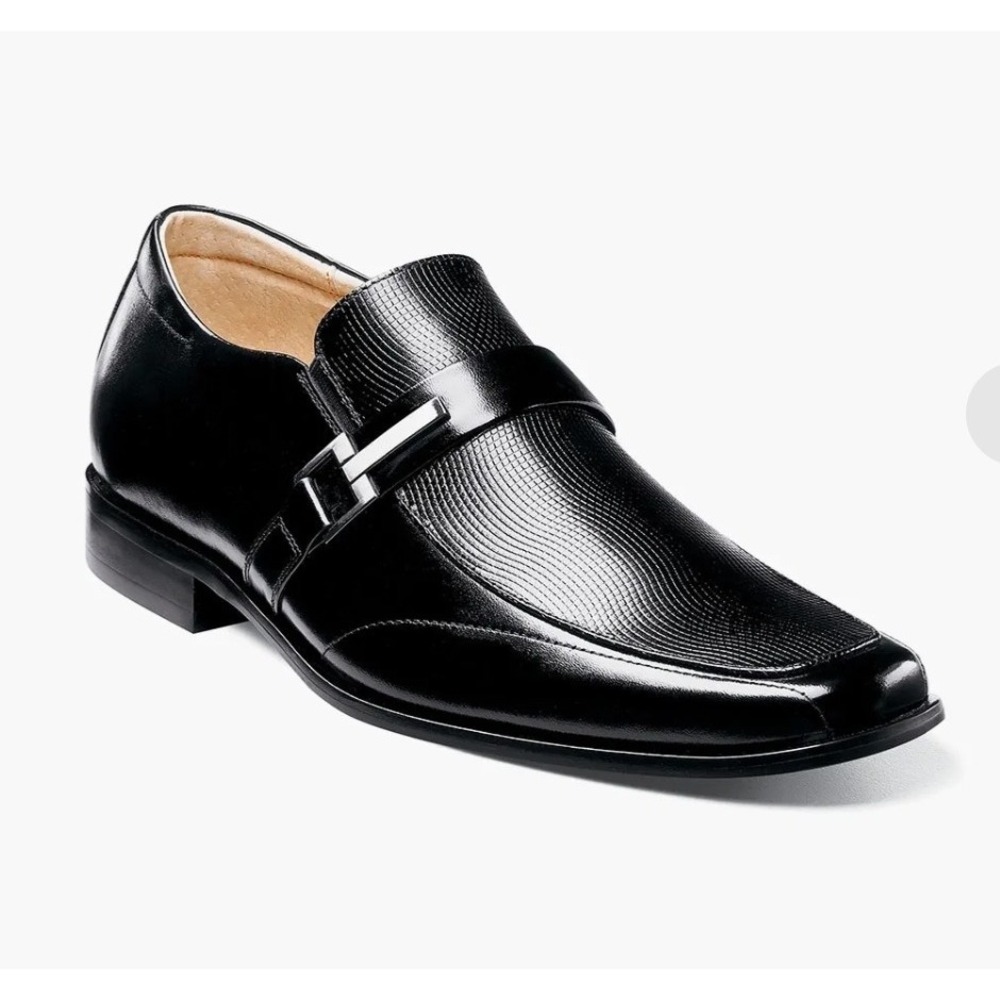 Stacy Adams Men's Beau Moc Toe Bit Slip-On Loafer Size 10 Leather Shoes